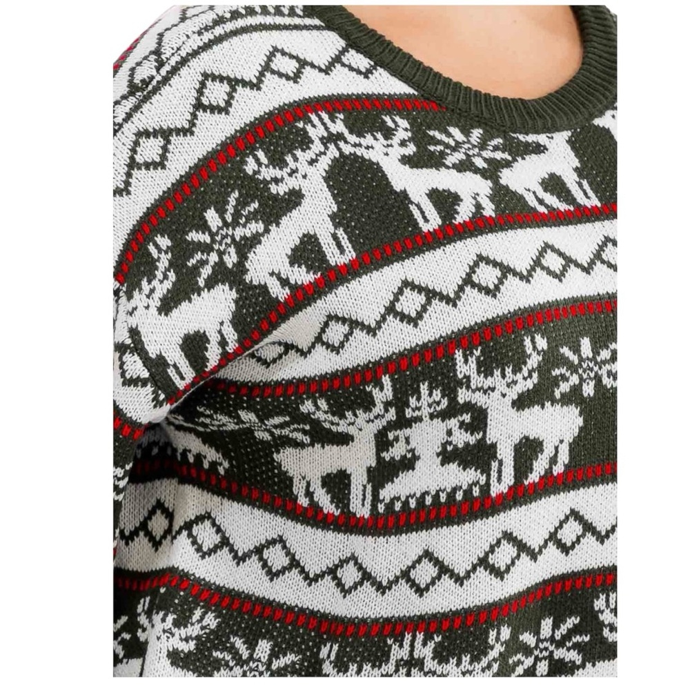 AND THE WHY Reindeer print holiday plus size sweater combo sz 1X/2X and 2X/3X - Picture 6 of 11